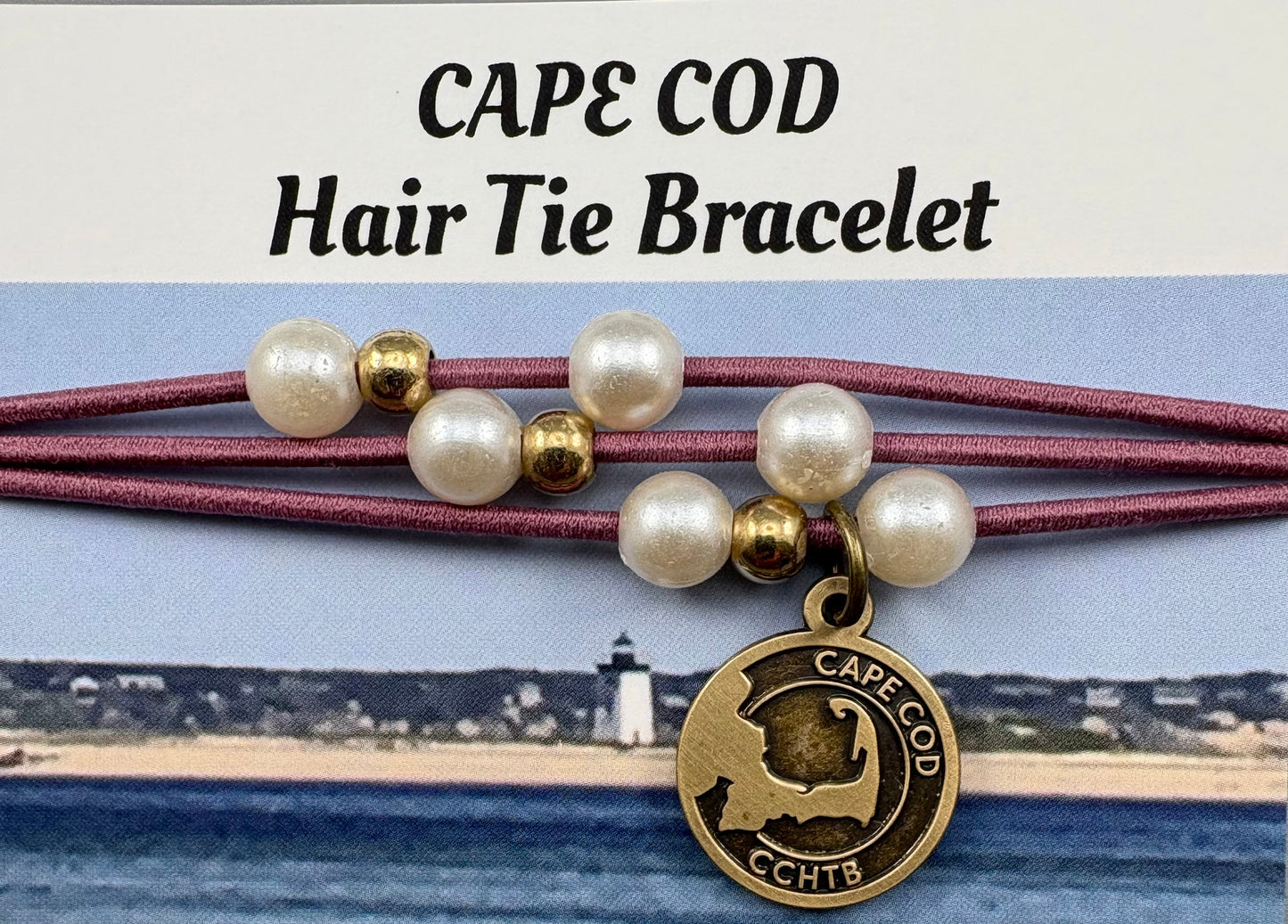 Cape Cod Hair Tie Bracelet - Marstons Mills Mauve