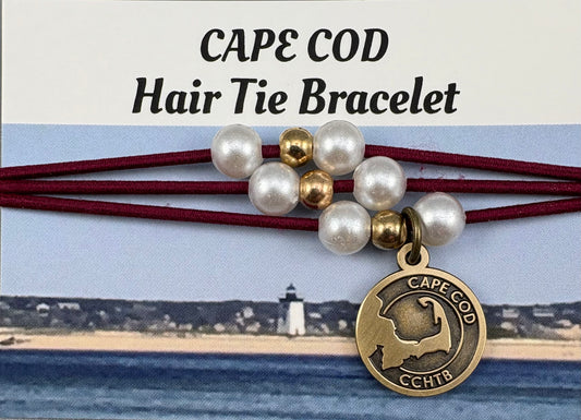 Cape Cod Hair Tie Bracelet - Chatham Classic Cranberry