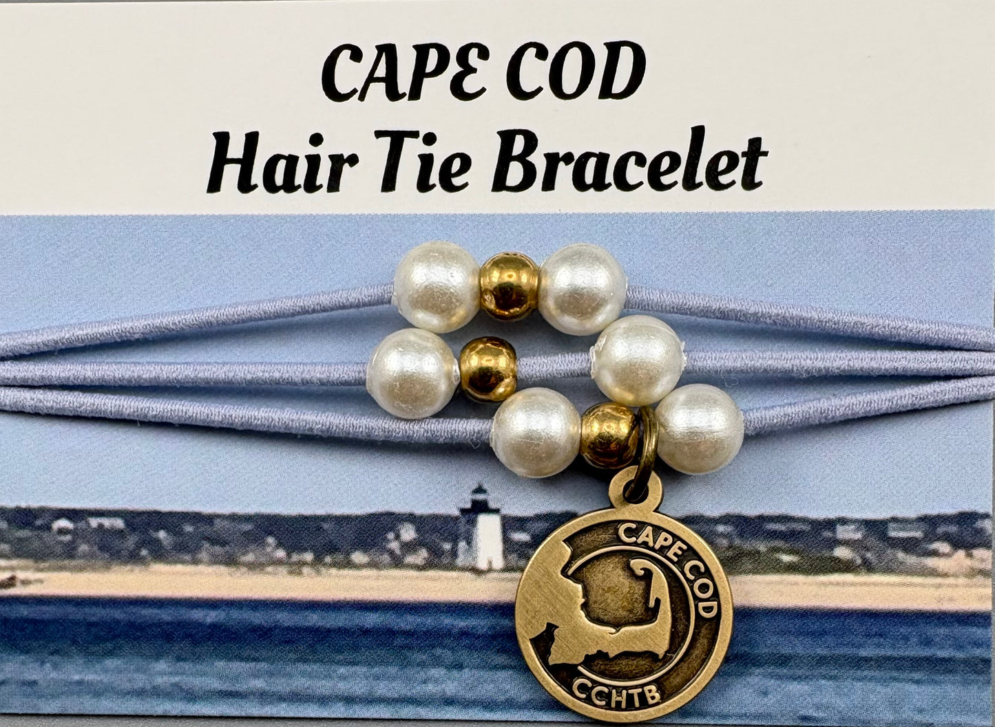 Cape Cod Hair Tie Bracelet - Barnstable Baby Blue