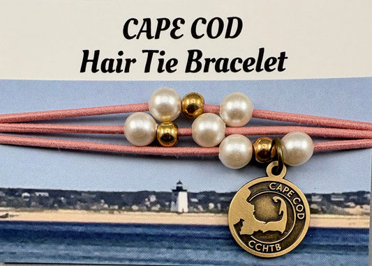 Cape Cod Hair Tie Bracelet - Provincetown Petal Pink