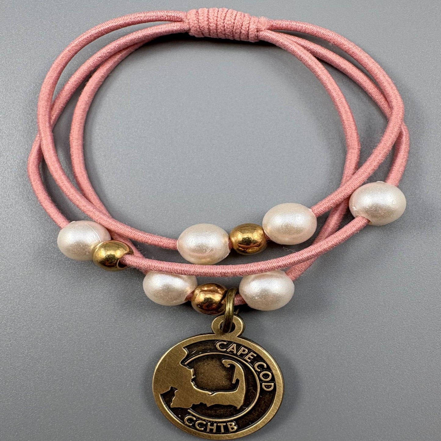 Cape Cod Hair Tie Bracelet - Provincetown Petal Pink