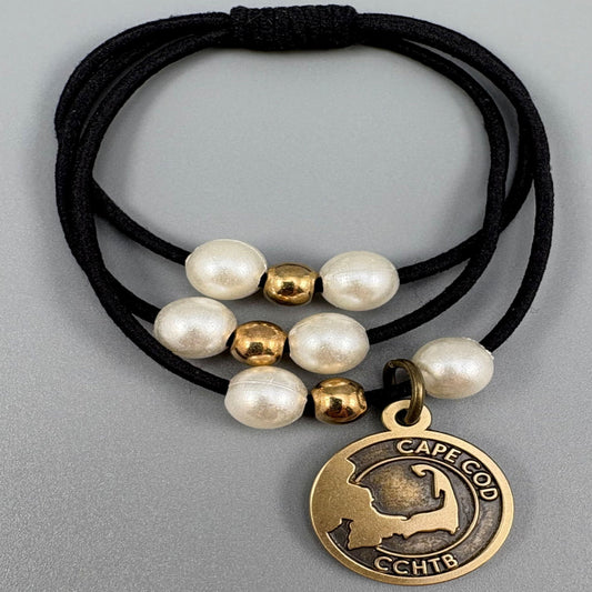 Cape Cod Hair Tie Bracelet - Brewster Barnacle Black