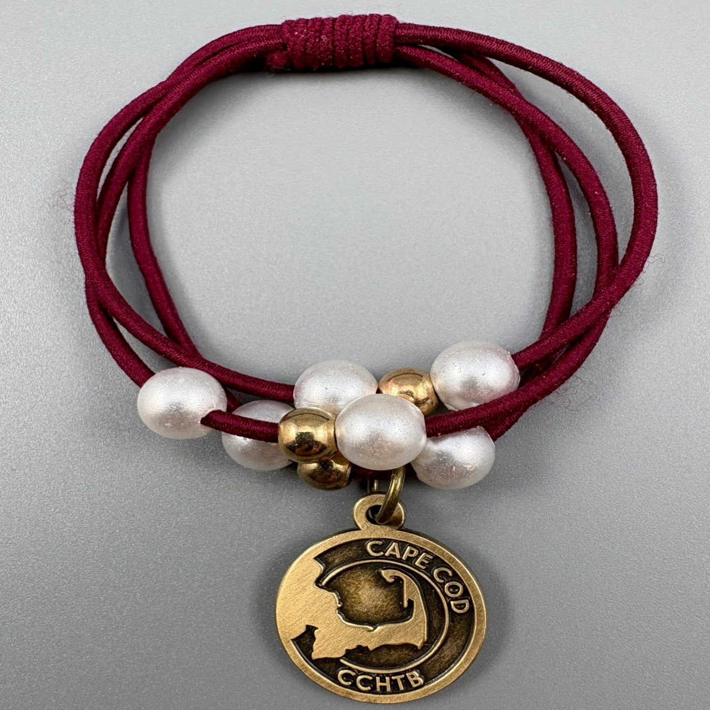 Cape Cod Hair Tie Bracelet - Chatham Classic Cranberry