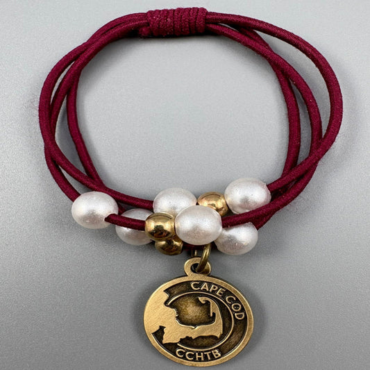 Cape Cod Hair Tie Bracelet - Chatham Classic Cranberry